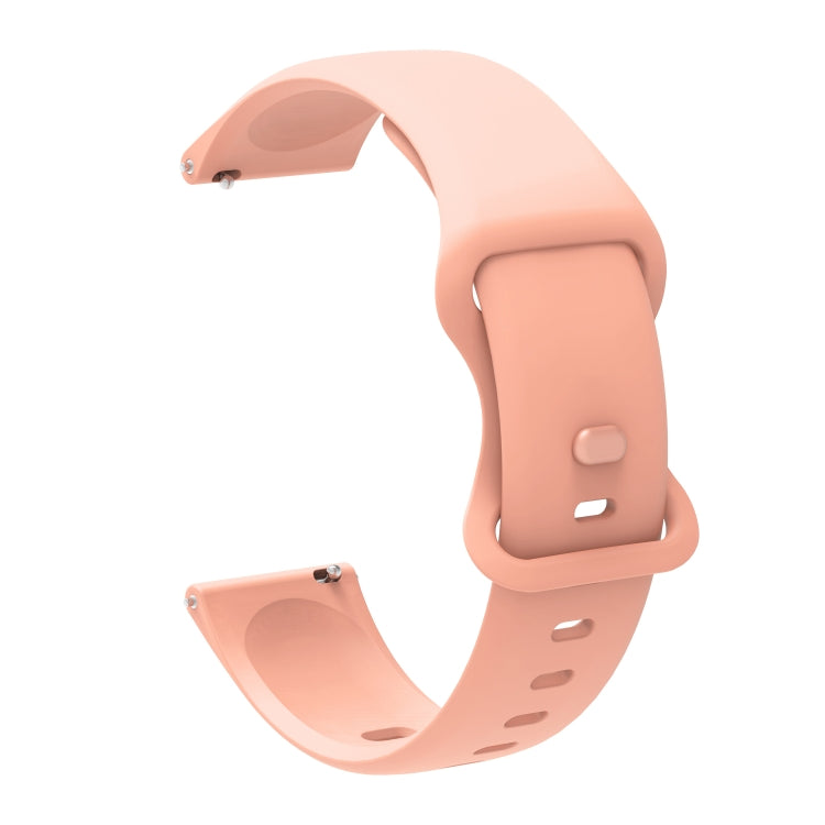 20mm For Amazfit GTS4 / GTS4 mini / GTS3 Universal Inner Back Buckle Perforation Silicone Watch Band(Pink) - Watch Bands by MIJOBS | Online Shopping South Africa | PMC TechLife | Buy Now Pay Later Mobicred