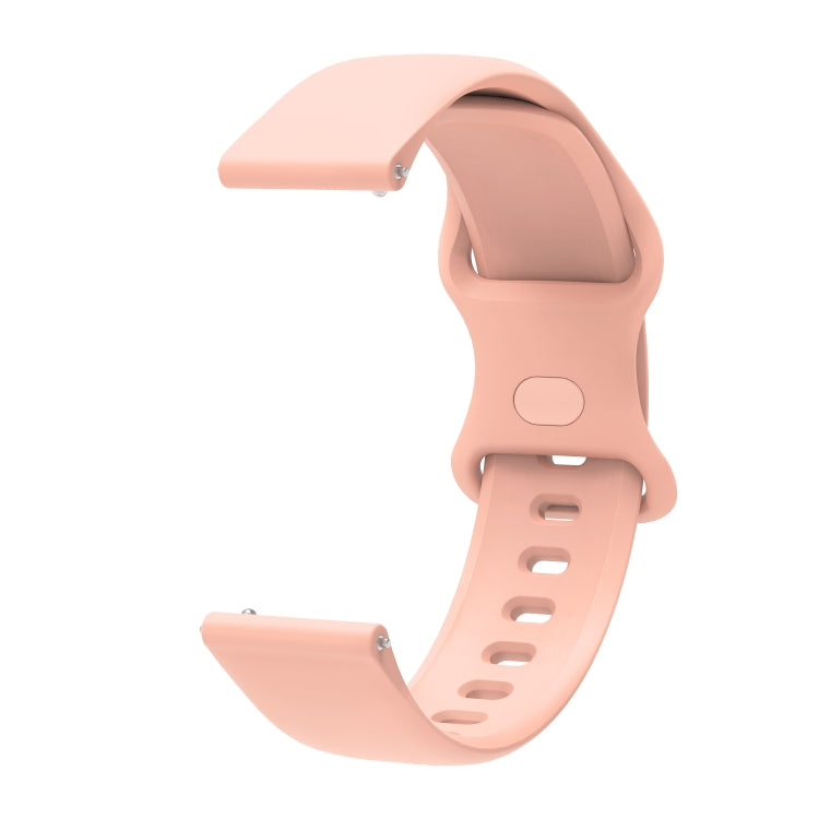 22mm For Xiaomi Haylou RT RS3 LS04 / LS05S Universal Inner Back Buckle Perforation Silicone Watch Band(Pink) - Watch Bands by MIJOBS | Online Shopping South Africa | PMC Jewellery | Buy Now Pay Later Mobicred