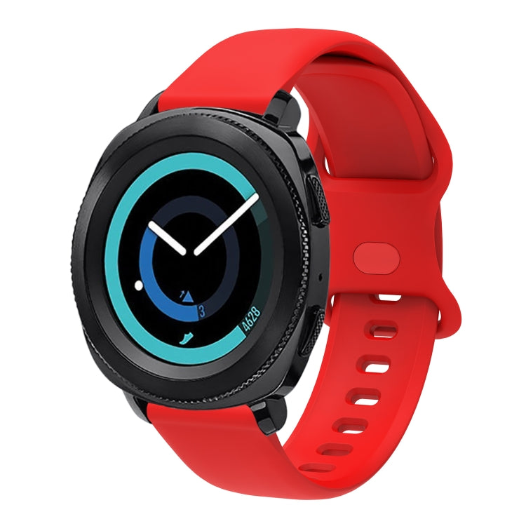 22mm For Xiaomi Haylou RT RS3 LS04 / LS05S Universal Inner Back Buckle Perforation Silicone Watch Band(Red) - Watch Bands by MIJOBS | Online Shopping South Africa | PMC Jewellery | Buy Now Pay Later Mobicred