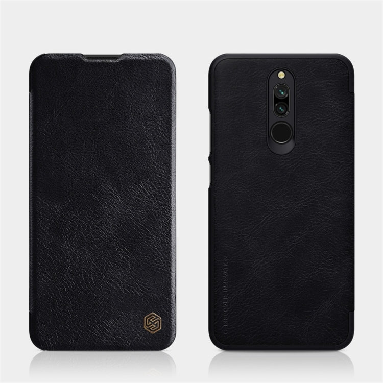 For Xiaomi Redmi 8 NILLKIN QIN Series Crazy Horse Texture Horizontal Flip Leather Case with Card Slot(Black) - Xiaomi Cases by NILLKIN | Online Shopping South Africa | PMC Jewellery