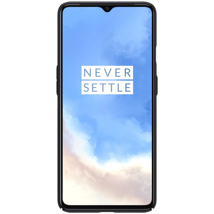 For OnePlus 7T NILLKIN Frosted Concave-convex Texture PC Protective Case(Black) - OnePlus Cases by NILLKIN | Online Shopping South Africa | PMC Jewellery