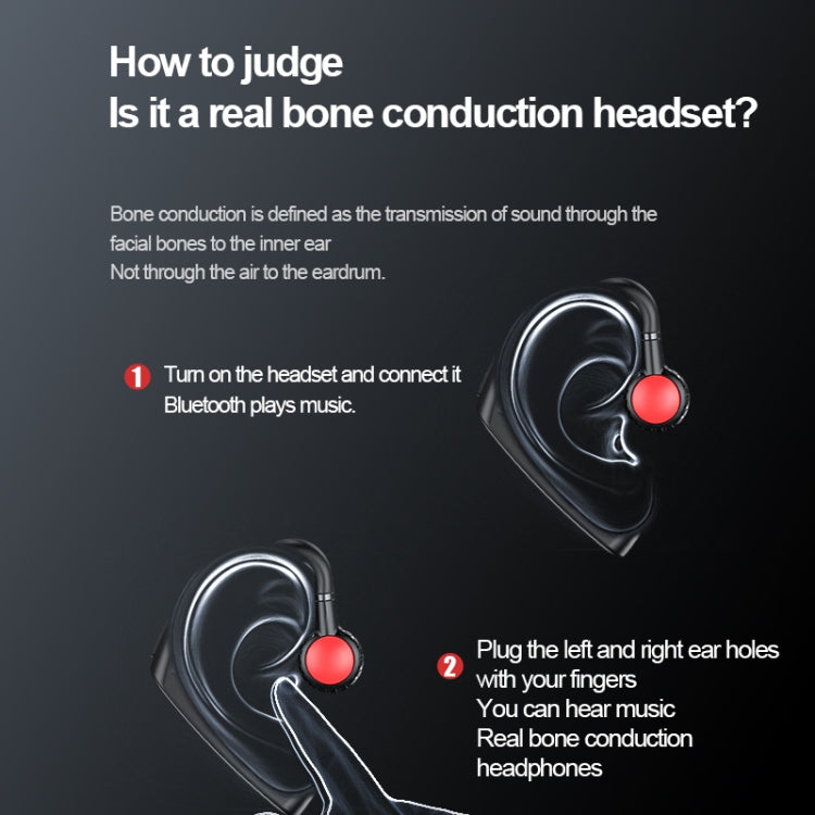 M-618 Bone Conduction Hanging Ear Stereo Bluetooth Headset(Red) - Bluetooth Earphone by PMC TechLife | Online Shopping South Africa | PMC TechLife