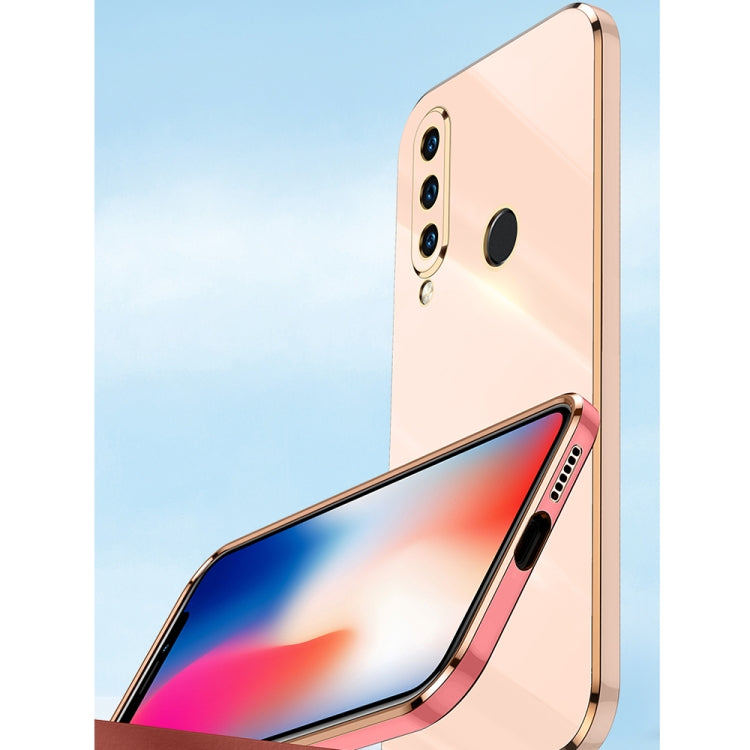 For Huawei P30 Lite XINLI Straight Edge 6D Electroplate TPU Phone Case with Ring Holder(Black) - Huawei Cases by XINLI | Online Shopping South Africa | PMC TechLife | Buy Now Pay Later Mobicred