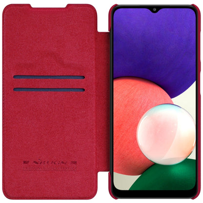 For Samsung Galaxy A22 4G LTE NILLKIN QIN Series Crazy Horse Texture Horizontal Flip Leather Case(Red) - Galaxy Phone Cases by NILLKIN | Online Shopping South Africa | PMC Jewellery