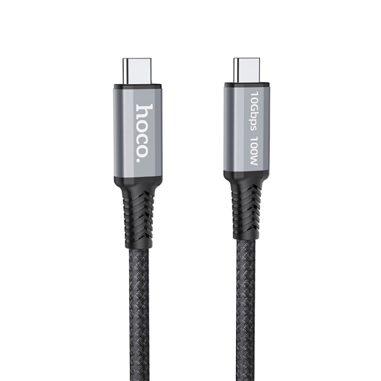 hoco US01 USB3.1 GEN2 10Gbps 100W Super-speed HD Transmission Charging Data Cable, Length:1.2m(Black) - Video & Audio Cable by hoco | Online Shopping South Africa | PMC Jewellery