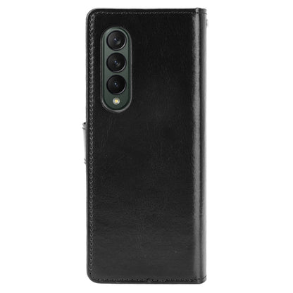 For Samsung Galaxy Z Fold3 5G Crazy Horse Texture Horizontal Flip Leather Case with Holder & Card Slots & Lanyard(Black) - Galaxy Phone Cases by GKK | Online Shopping South Africa | PMC Jewellery | Buy Now Pay Later Mobicred