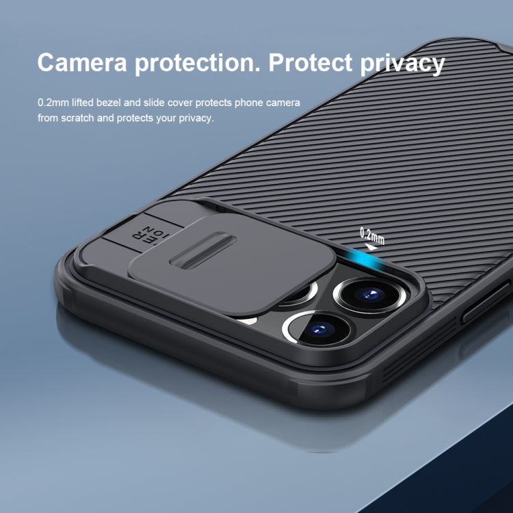 For iPhone 13 Pro NILLKIN Black Mirror Pro Series Camshield Full Coverage Dust-proof Scratch Resistant Phone Case (Black) - free shipping - PMC TechLife - Order now!