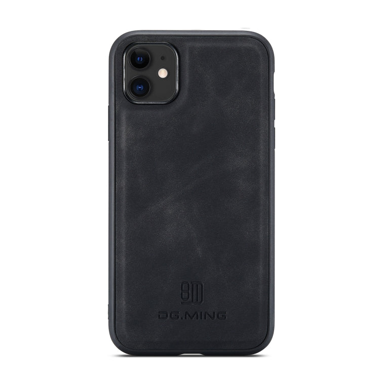 DG.MING M1 Series 3-Fold Multi Card Wallet  Back Cover Shockproof Case with Holder Function For iPhone 11(Black) - iPhone 11 Cases by DG.MING | Online Shopping South Africa | PMC TechLife | Buy Now Pay Later Mobicred