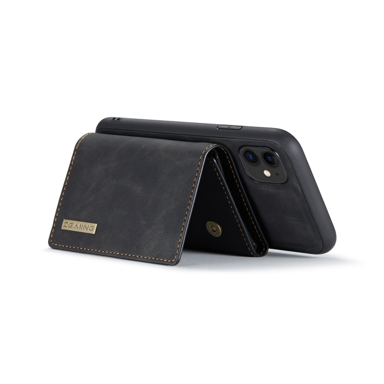 DG.MING M1 Series 3-Fold Multi Card Wallet  Back Cover Shockproof Case with Holder Function For iPhone 11(Black) - iPhone 11 Cases by DG.MING | Online Shopping South Africa | PMC TechLife | Buy Now Pay Later Mobicred
