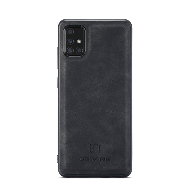 For Samsung Galaxy A51 DG.MING M2 Series 3-Fold Multi Card Bag Back Cover Shockproof Case with Wallet & Holder Function(Black) - Galaxy Phone Cases by DG.MING | Online Shopping South Africa | PMC Jewellery | Buy Now Pay Later Mobicred