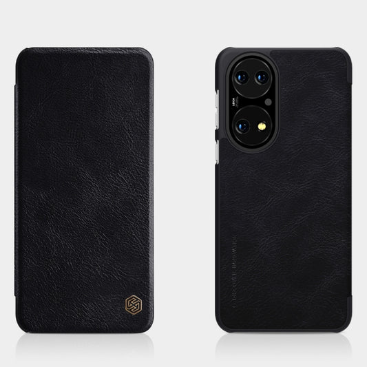 For Huawei P50 NILLKIN QIN Series Crazy Horse Texture Horizontal Flip Leather Case with Card Slot(Black) - Huawei Cases by NILLKIN | Online Shopping South Africa | PMC Jewellery