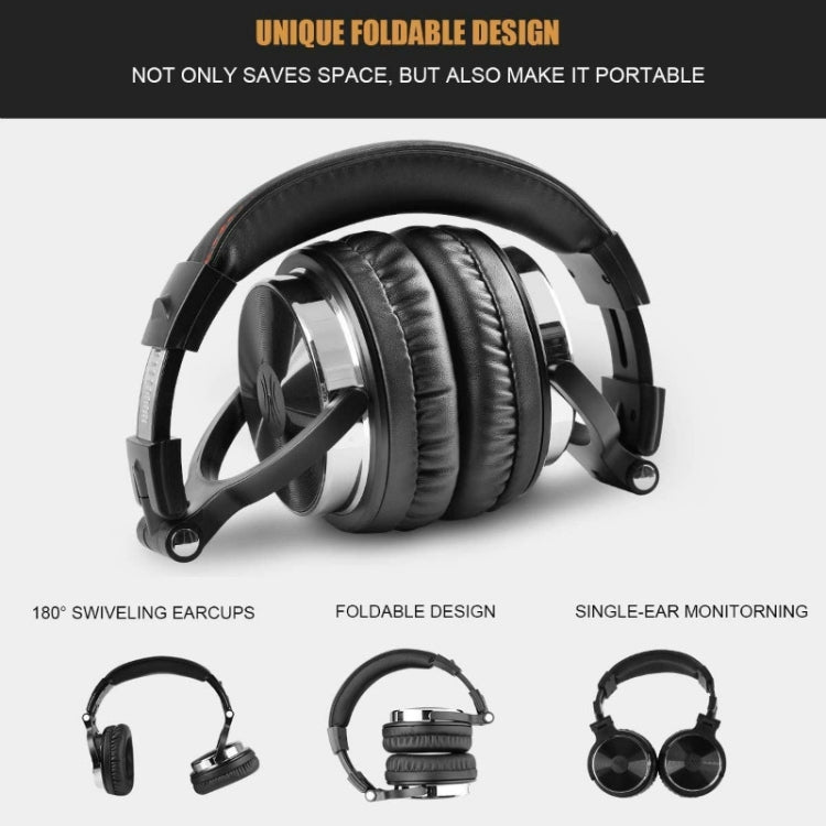 OneOdio Pro-10 Head-mounted Noise Reduction Wired Headphone with Microphone, Color:Black Red - free shipping - PMC TechLife - Order now!