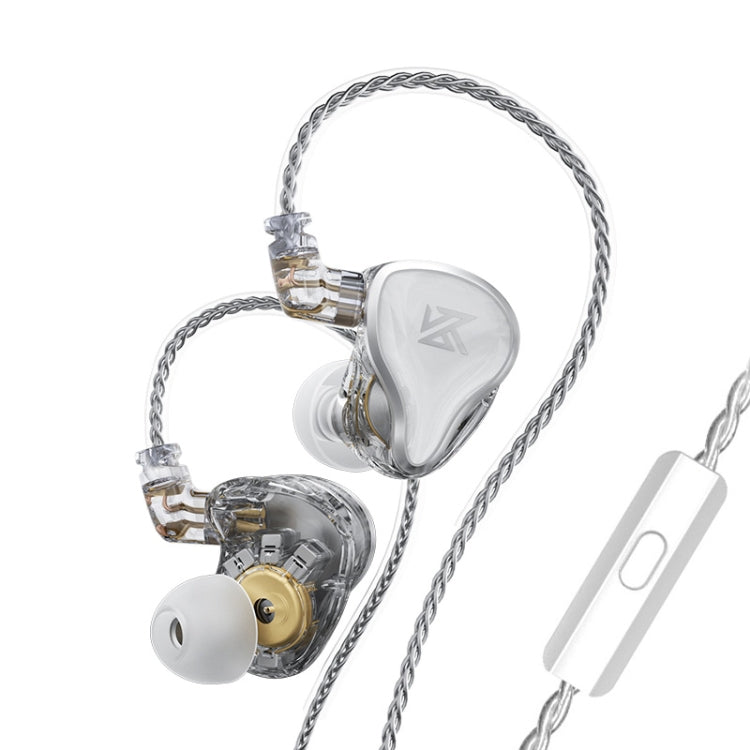 KZ ZAS 16-unit Ring Iron In-ear Wired Earphone, Mic Version(White) - In Ear Wired Earphone by KZ | Online Shopping South Africa | PMC Jewellery