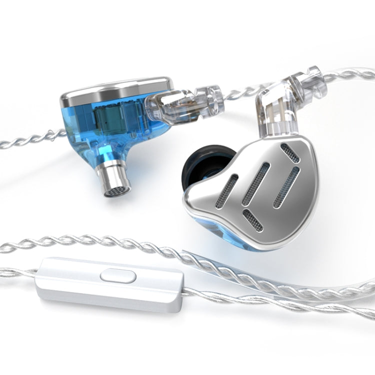 KZ ZAX 16-unit Ring Iron Sport Gaming In-ear Wired Earphone, Mic Version(Silver) - free shipping - PMC TechLife - Order now!