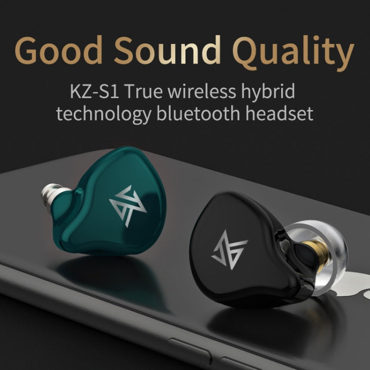 KZ S1 1DD+1BA Hybrid Technology Wireless Bluetooth 5.0 Stereo In-ear Sports Earphone with Microphone(Grey) - In Ear Wired Earphone by KZ | Online Shopping South Africa | PMC Jewellery