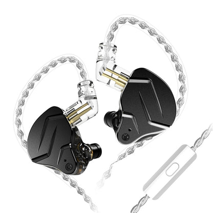 KZ ZSN Pro X Ring Iron Hybrid Drive Metal In-ear Wired Earphone, Mic Version(Black) - In Ear Wired Earphone by KZ | Online Shopping South Africa | PMC Jewellery | Buy Now Pay Later Mobicred