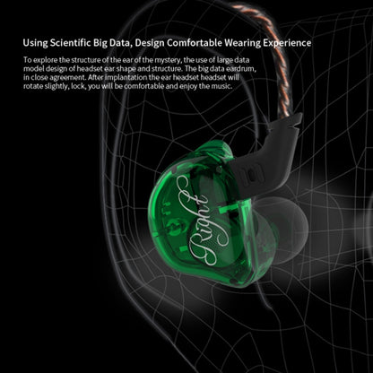 KZ ZSR 6-unit Ring Iron In-ear Wired Earphone, Mic Version(Green) - In Ear Wired Earphone by KZ | Online Shopping South Africa | PMC Jewellery