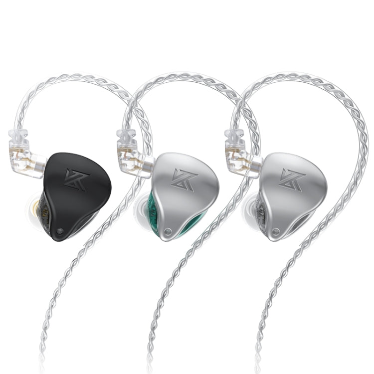 KZ AST 24-unit Balance Armature Monitor HiFi In-Ear Wired Earphone With Mic(Silver) - In Ear Wired Earphone by KZ | Online Shopping South Africa | PMC Jewellery