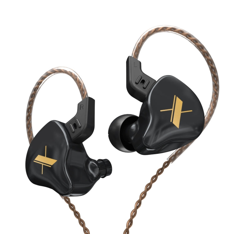 KZ EDX Dynamic Monitor HiFi In-Ear Wired Earphone No Mic(Black) - In Ear Wired Earphone by KZ | Online Shopping South Africa | PMC TechLife | Buy Now Pay Later Mobicred
