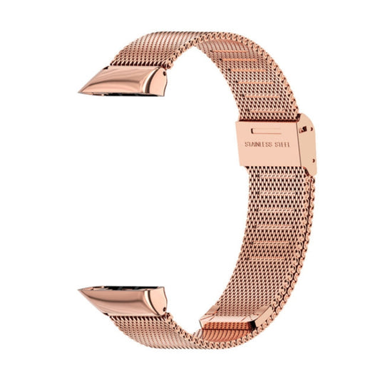 For Huawei Band 6 / Honor Band 6 / 7 MIJOBS Milan Stainless Steel Watch Band(Rose Gold) - Watch Bands by MIJOBS | Online Shopping South Africa | PMC Jewellery | Buy Now Pay Later Mobicred