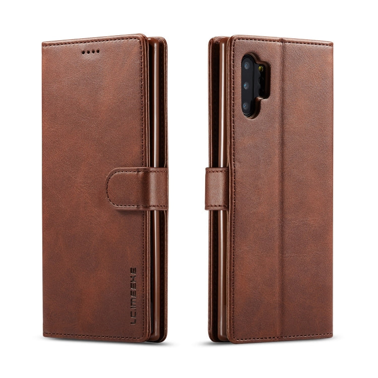 For Galaxy Note 10 Plus LC.IMEEKE Calf Texture Horizontal Flip Leather Case, with Holder & Card Slots & Wallet(Brown) - Galaxy Phone Cases by LC.IMEEKE | Online Shopping South Africa | PMC TechLife | Buy Now Pay Later Mobicred