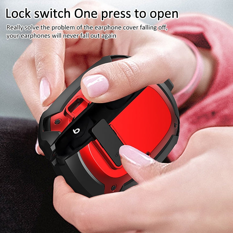 Bumblebee Armor Earphone Protective Case with Switch & Hook For Beats Studio Buds(Red) - Other Case by PMC TechLife | Online Shopping South Africa | PMC TechLife