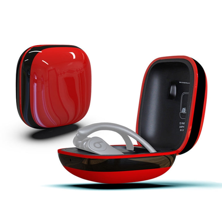 Mirror Surface Silicone + PC Wireless Earphone Protective Case for Beats Powerbeats Pro(Red+Black) - Other Case by PMC TechLife | Online Shopping South Africa | PMC TechLife