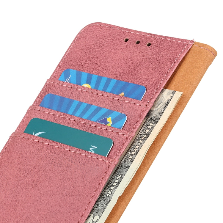 For Motorola Moto E40/E20/E30/Lenovo K14 Plus KHAZNEH Cowhide Texture Horizontal Flip Leather Phone Case(Pink) - Motorola Cases by PMC TechLife | Online Shopping South Africa | PMC TechLife | Buy Now Pay Later Mobicred