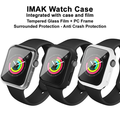 IMAK Shockproof PC Protective Case with Tempered Glass Film For Apple Watch Series 3 & 2 & 1 42mm(White) - Watch Cases by imak | Online Shopping South Africa | PMC Jewellery | Buy Now Pay Later Mobicred