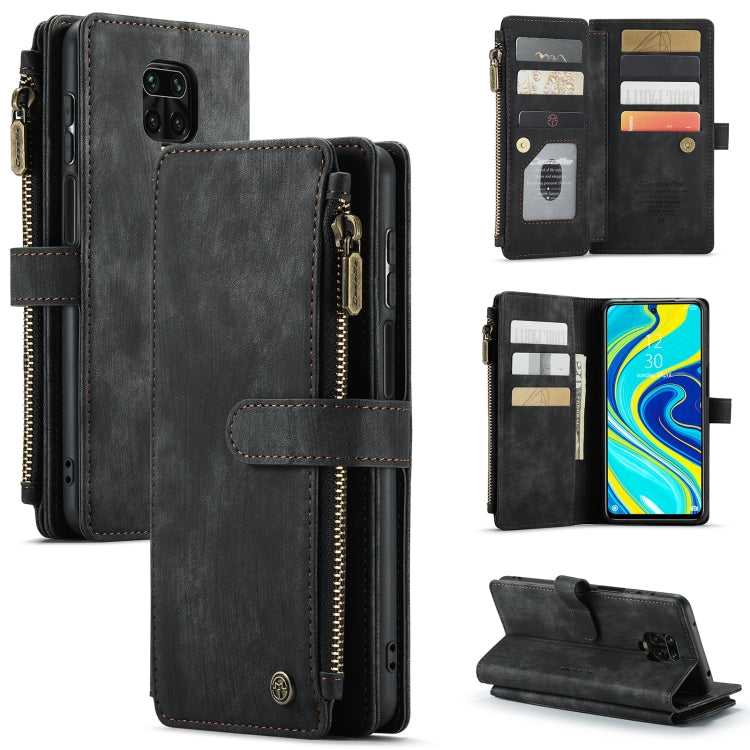 For Xiaomi Redmi Note 9 Pro Max / Redmi Note 9 Pro / Redmi Note 9s CaseMe-C30 Multifunctional Horizontal Flip PU + TPU Phone Case(Black) - Xiaomi Cases by CaseMe | Online Shopping South Africa | PMC TechLife | Buy Now Pay Later Mobicred