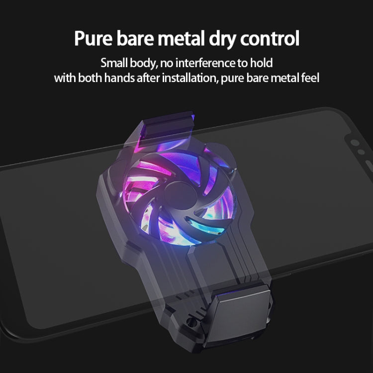 MeMo FL05 Fan Mobile Phone Radiator with Colorful Lights(Black) - free shipping - PMC TechLife - Order now!