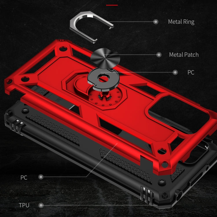 For Xiaomi Redmi 10 Shockproof TPU + PC Phone Case with 360 Degree Rotating Holder(Red) - Xiaomi Cases by PMC Jewellery | Online Shopping South Africa | PMC Jewellery