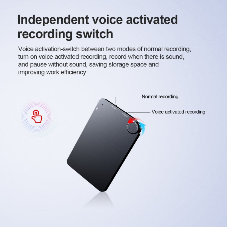 K2 Portable Ultra-thin Card Voice Recorder, Capacity:4GB(Black) -  by PMC TechLife | Online Shopping South Africa | PMC TechLife