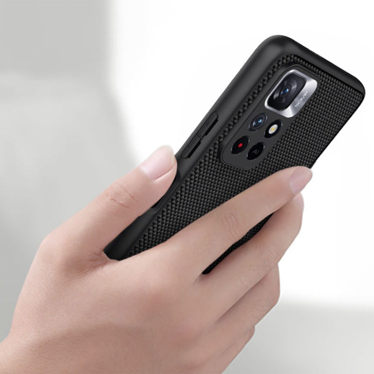 For Xiaomi Redmi Note 11 5G / 11T 5G / 11S 5G / Poco M4 Pro 5G NILLKIN 3D Textured Nylon Fiber TPU Phone Case(Black) - Xiaomi Cases by NILLKIN | Online Shopping South Africa | PMC Jewellery | Buy Now Pay Later Mobicred