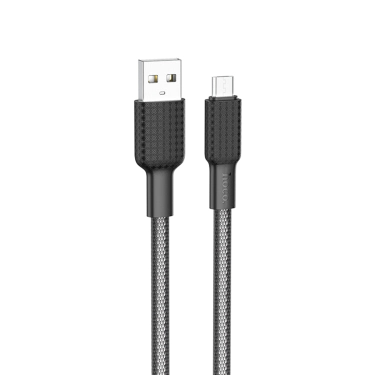 hoco X69 Micro USB Jaeger Charging Data Cable, Length: 1m(Black White) - Micro USB Cable by hoco | Online Shopping South Africa | PMC Jewellery