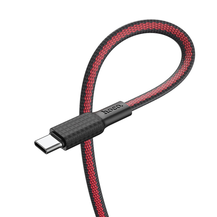 hoco X69 60W Type-C / USB-C to Type-C / USB-C Jaeger Charging Data Cable, Length: 1m(Black Red) - USB-C & Type-C Cable by hoco | Online Shopping South Africa | PMC Jewellery