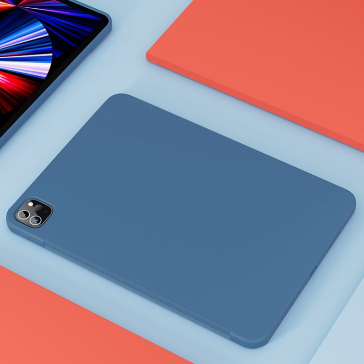 For iPad Pro 11 inch 2022 / 2021 / 2020 Mutural Silicone Microfiber Tablet Case(Light Blue) - free shipping - PMC TechLife - Order now!