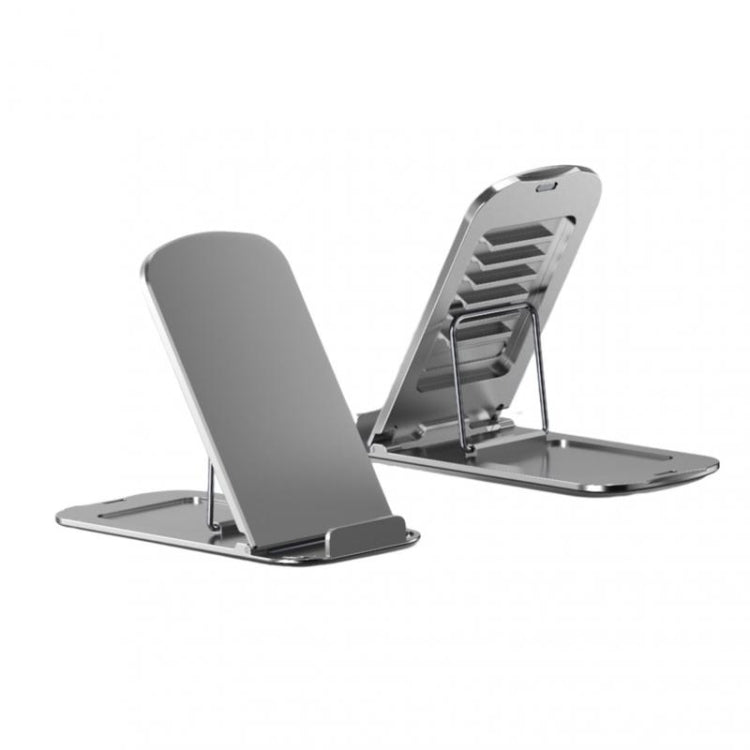 Aluminum Alloy Folding Phone Holder(Silver) - Desktop Holder by PMC TechLife | Online Shopping South Africa | PMC TechLife