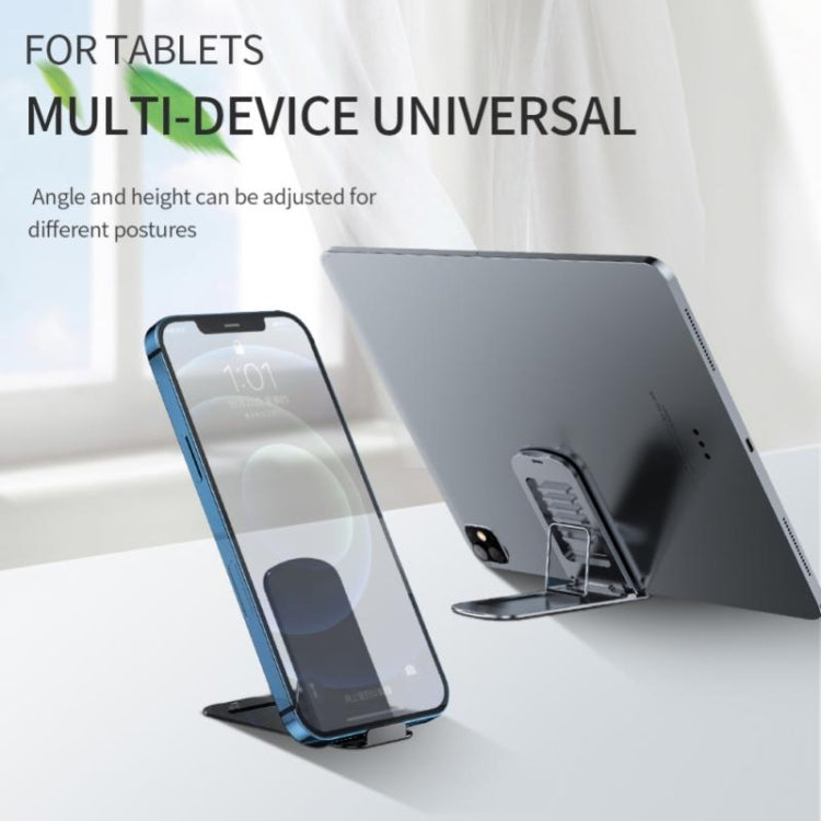 Aluminum Alloy Folding Phone Holder(Silver) - Desktop Holder by PMC TechLife | Online Shopping South Africa | PMC TechLife