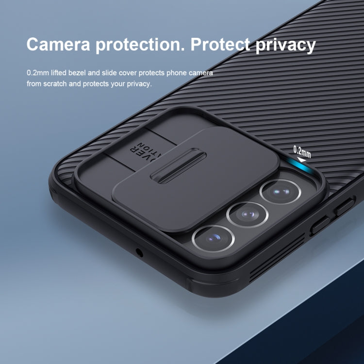 For Samsung Galaxy S22+ 5G NILLKIN Black Mirror Pro Series Camshield Phone Case(Blue) - free shipping - PMC TechLife - Order now!