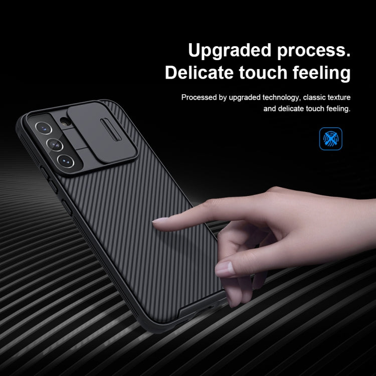 For Samsung Galaxy S22+ 5G NILLKIN Black Mirror Pro Series Camshield Phone Case(Blue) - free shipping - PMC TechLife - Order now!