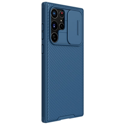 For Samsung Galaxy S22 Ultra 5G NILLKIN Black Mirror Pro Series Camshield Phone Case(Blue) - Galaxy S22 Ultra 5G Cases by NILLKIN | Online Shopping South Africa | PMC Jewellery