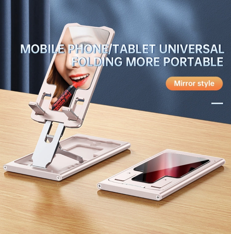 R-JUST HZ16 Slim Phone Desktop Holder(Rose Gold + Mirror Noodle) - Desktop Holder by R-JUST | Online Shopping South Africa | PMC Jewellery