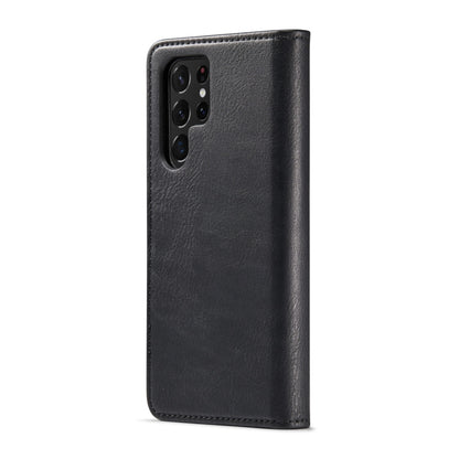 For Samsung Galaxy S22 Ultra 5G DG.MING Crazy Horse Texture Detachable Magnetic Leather Phone Case(Black) - Galaxy S22 Ultra 5G Cases by DG.MING | Online Shopping South Africa | PMC Jewellery | Buy Now Pay Later Mobicred