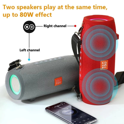 T&G TG322 40W Waterproof Portable LED Bluetooth Speaker(Grey) - Desktop Speaker by T&G | Online Shopping South Africa | PMC Jewellery | Buy Now Pay Later Mobicred