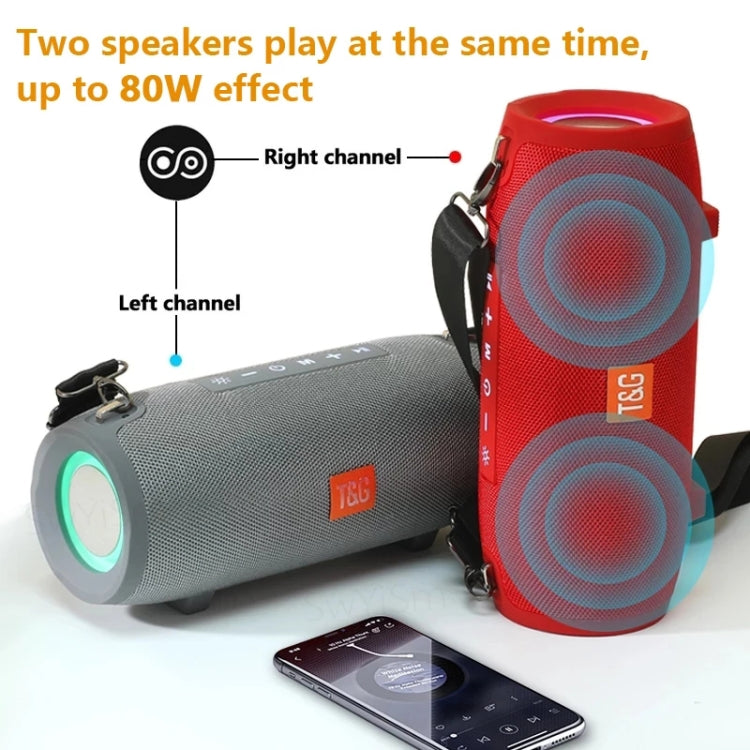 T&G TG322 40W Waterproof Portable LED Bluetooth Speaker(Red) - Desktop Speaker by T&G | Online Shopping South Africa | PMC Jewellery