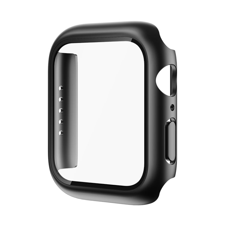 ROCK 2 in 1 PC Frame + Tempered Glass Protector Case For Apple Watch Series 9 / 8 / 7 45mm(Black) - Watch Cases by ROCK | Online Shopping South Africa | PMC TechLife | Buy Now Pay Later Mobicred