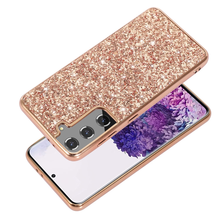 For Samsung Galaxy S22 Ultra 5G Glitter Powder Shockproof TPU Protective Phone Case(Black) - Galaxy S22 Ultra 5G Cases by PMC TechLife | Online Shopping South Africa | PMC TechLife | Buy Now Pay Later Mobicred