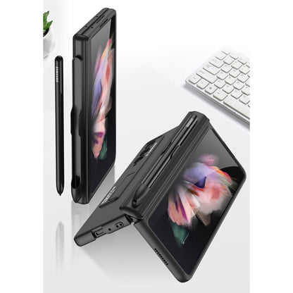 For Samsung Galaxy Z Fold3 5G GKK Magnetic Full Coverage Phone Flip Case with Pen Slot(Black) - Galaxy Phone Cases by GKK | Online Shopping South Africa | PMC Jewellery | Buy Now Pay Later Mobicred