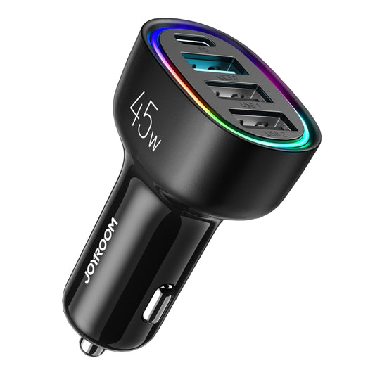 JOYROOM JR-CL09 45W PD+QC 3.0+Dual USB 4 Ports Fast Charging Car Charger(Black) - Car Charger by JOYROOM | Online Shopping South Africa | PMC Jewellery